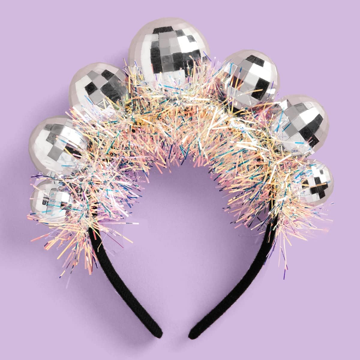xo Fetti Disco Ball Headband for Birthday Party New Year's Eve Adults+Kids Last Disco Disco Birthday Decorations NYE Hair Accessories