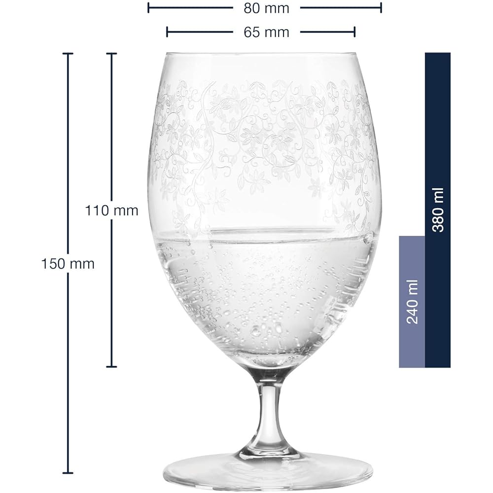 LEONARDO Tumbler Clear Size:∅8×H15cm Water Glass 380ml Chateau 061620 6 pieces