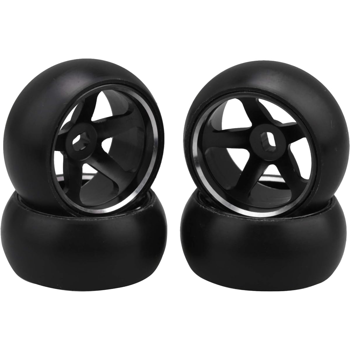 Walmine RC 5 Spoke Wheels Drift Tires Black Wheel Rim Replacement for WL 1/28 K969 K989 P929 RC Car