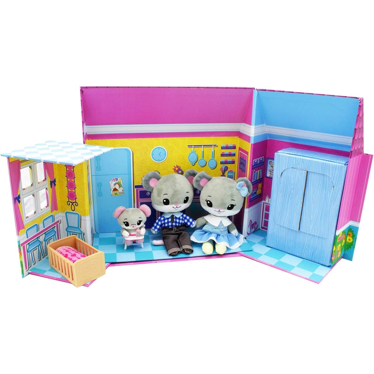 Little Tukkins Playhouse Set Mini Mouse Family with 3 Playhouses