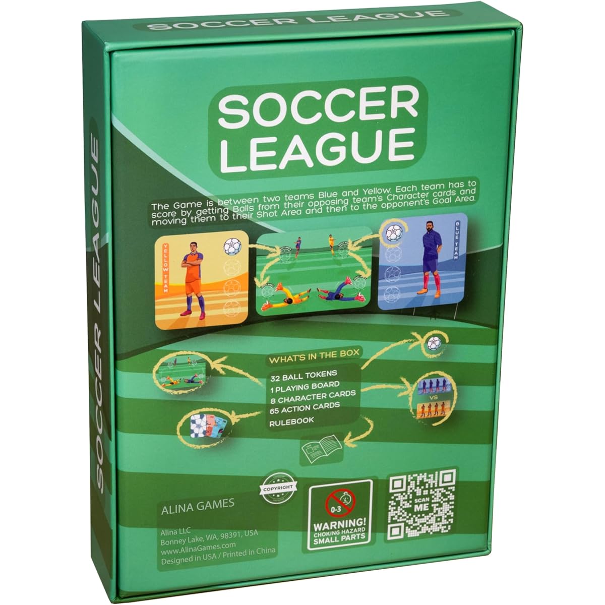 Soccer League Board Game | For kids, adults and families | For 2-8 players | Average play time 20-60 minutes