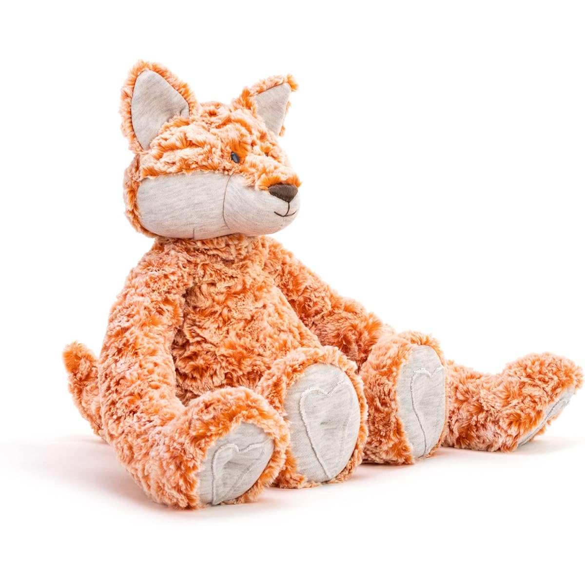 DEMDACO Heartful Hugs Fox Orange 17.5" Weighted Plush Toy for Kids