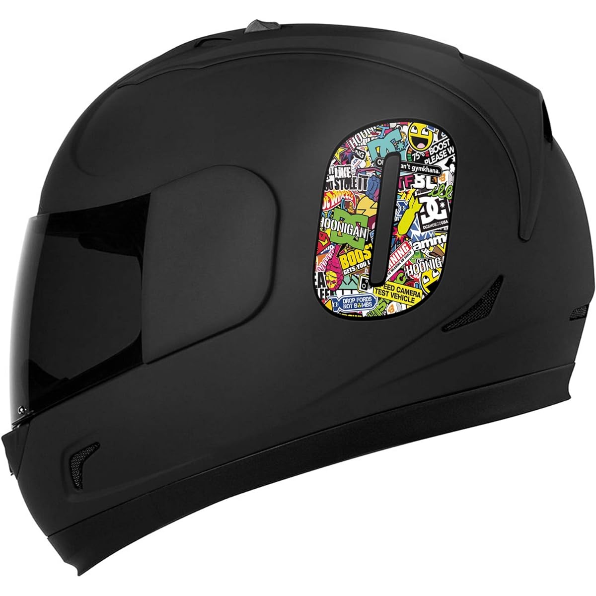Skino™ Auto Moto Racing Number Bomb Sticker Rally Motocross Tuning Sticker Race Number Motorsport Auto Motocross Formula 1 Car Motorcycle (Number 0)