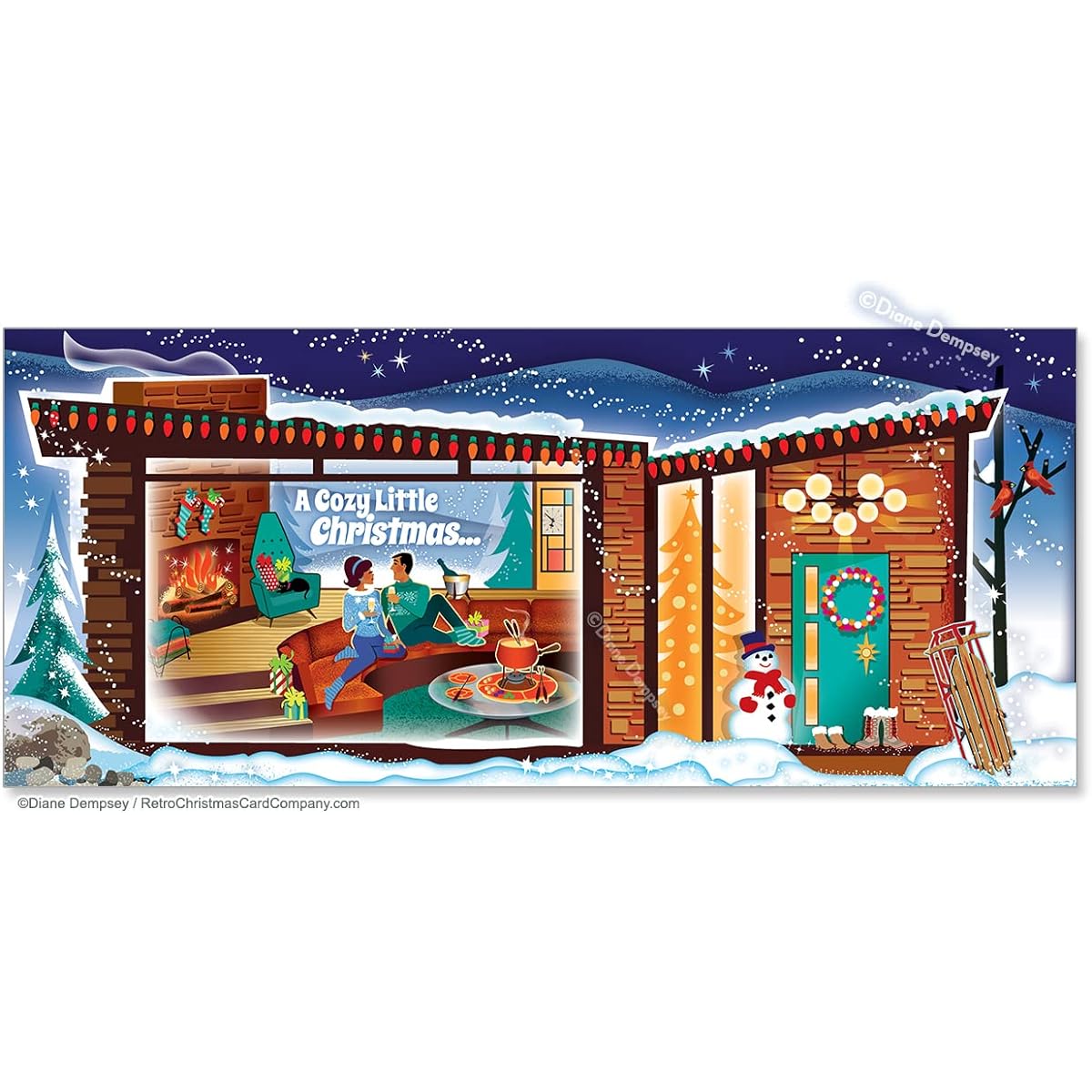 Cozy Couple Christmas Cards Set of 8
