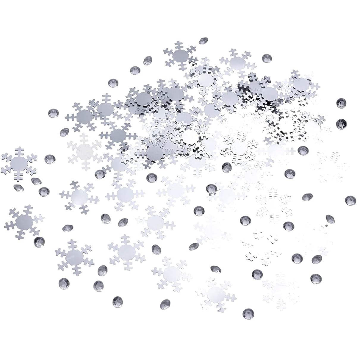 Snowflake Confetti and Diamonds