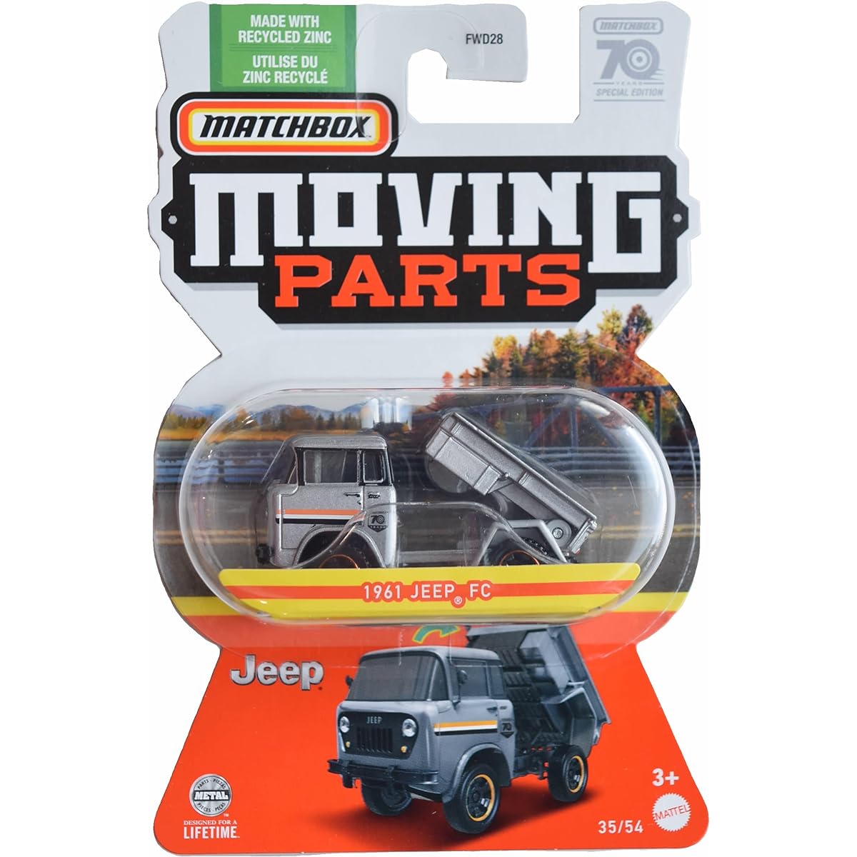 Matchbox 1961 Jeep FC Moving Parts 35/54 [Silver]