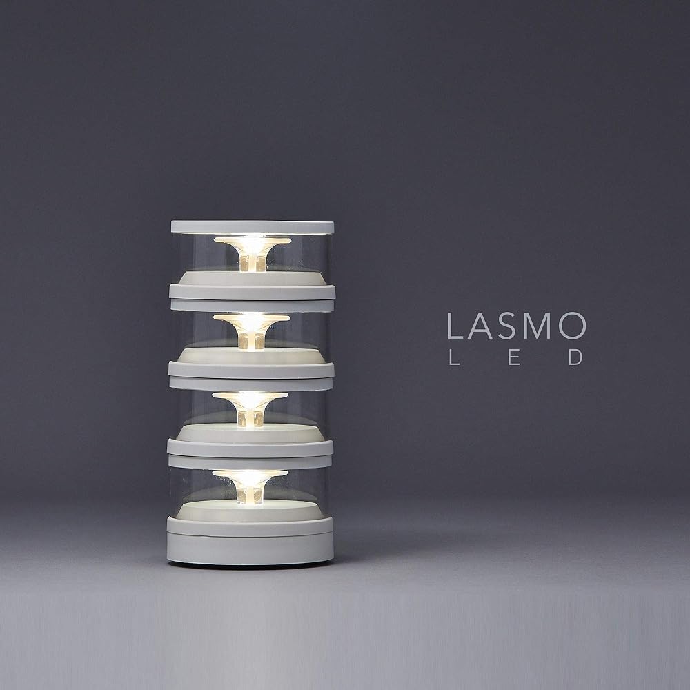 MoriMori LASMO LED Lasmo LED Light White Color Table Light Bedside Lamp 2 Level Dimming USB Charging FLM-1702-WH
