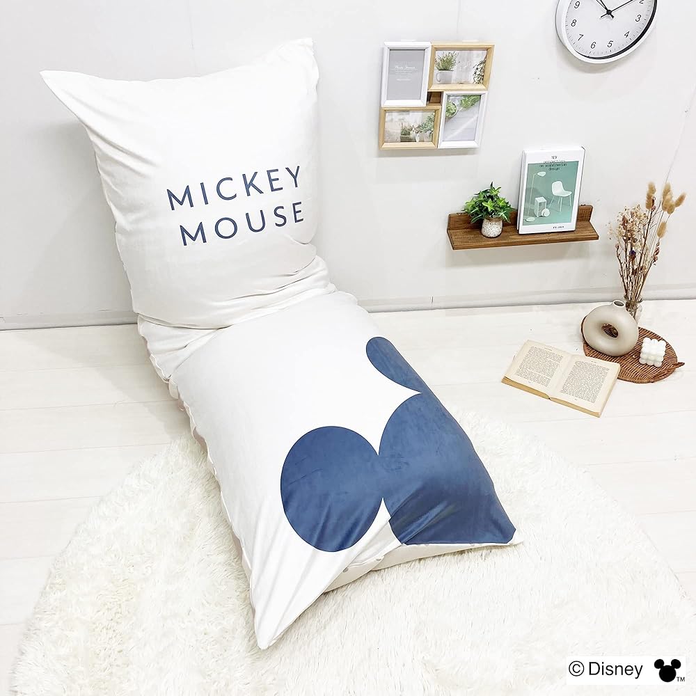 MORIPiLO Bead Cushion Cover for Max Mickey Mouse Pattern Beige 65x170cm [Official Character Goods] Yogibo Max Cover Cover Only Substitute Compatible Disney 4621058