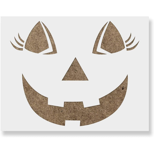 Jack O'Lantern Pumpkin Stencil - Reusable Stencil - Create DIY Jack O'Lantern Pumpkin Home Decor, 48"x32", White