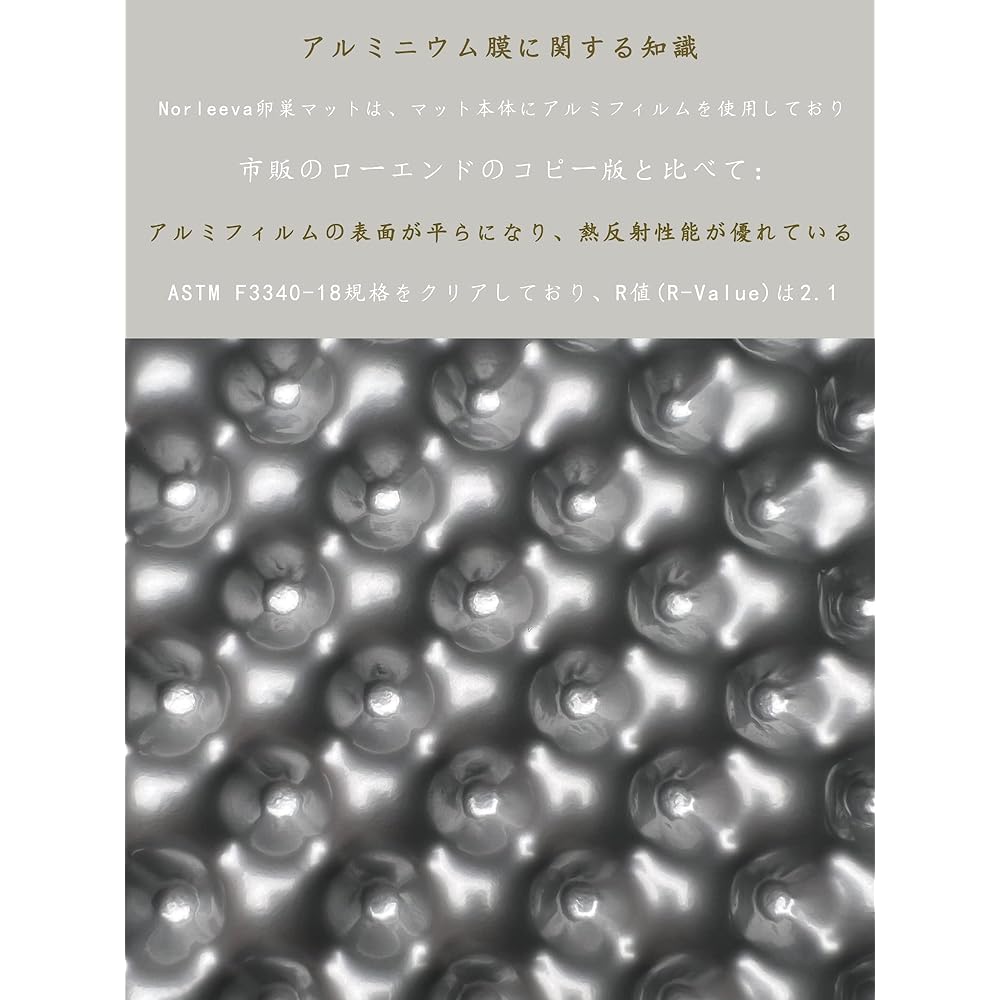 Norleeva Camping Mat, Aluminum Mat, Outdoor Mat, Silver Mat, Sleeping in the Car, Mat, Tent, Mat, Sleeping Bag, Mat, Leisure Mat, Storage Bag Included