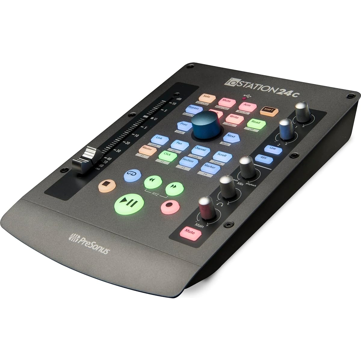 PreSonus ioStation 24c USB-C 2x2 Audio Interface Production DAW Controller with Software Bundle for Recording/Podcasting/Music Creation