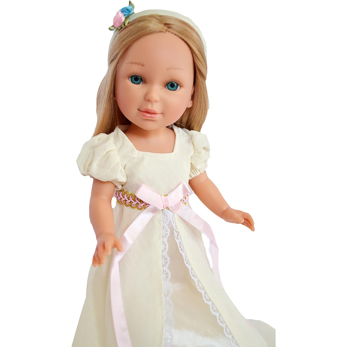 My Brittany's Victorian Ivory Dress with Headband for Wellie Wisher Dolls