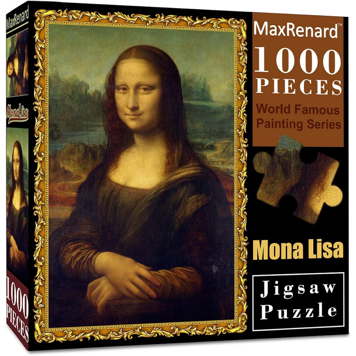 MaxRenard Jigsaw Puzzle for Adults 1000 Pieces Mona Lisa Leonardo da Vinci 1000 Piece Classic Oil Painting