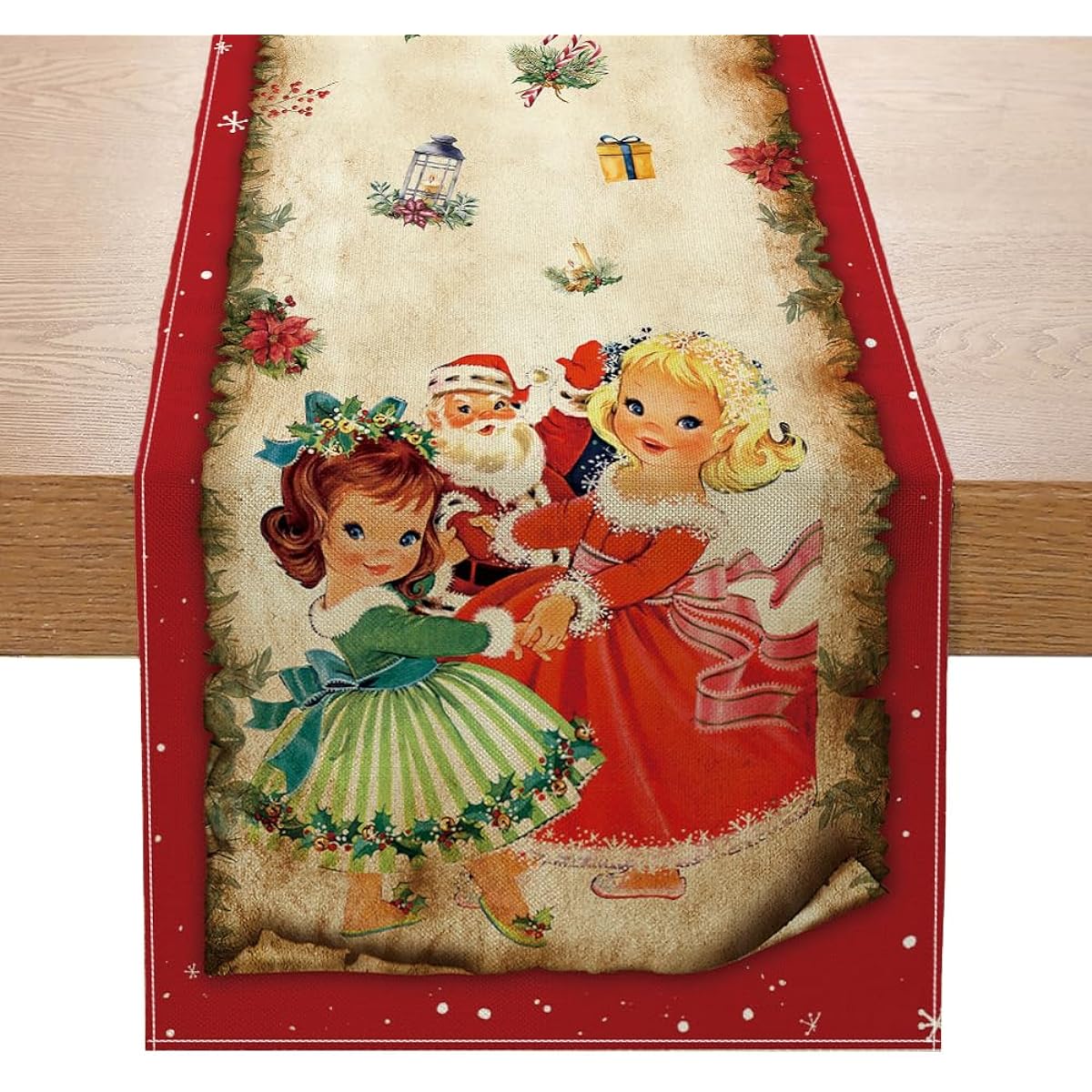 Vintage Christmas Table Runner