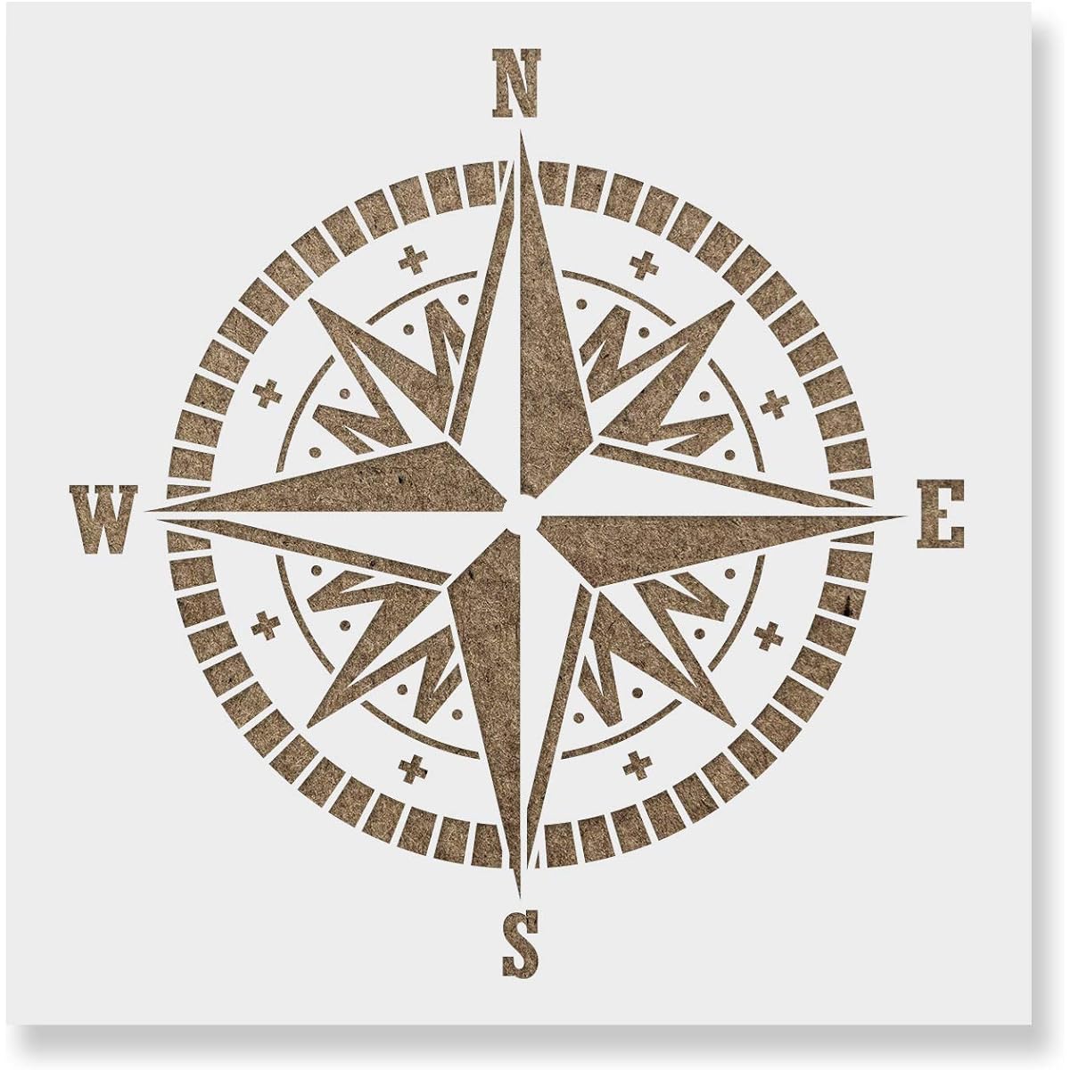 (30cm x 30cm) - Compass Stencil Template - Reusable Stencil with Multiple Sizes Available