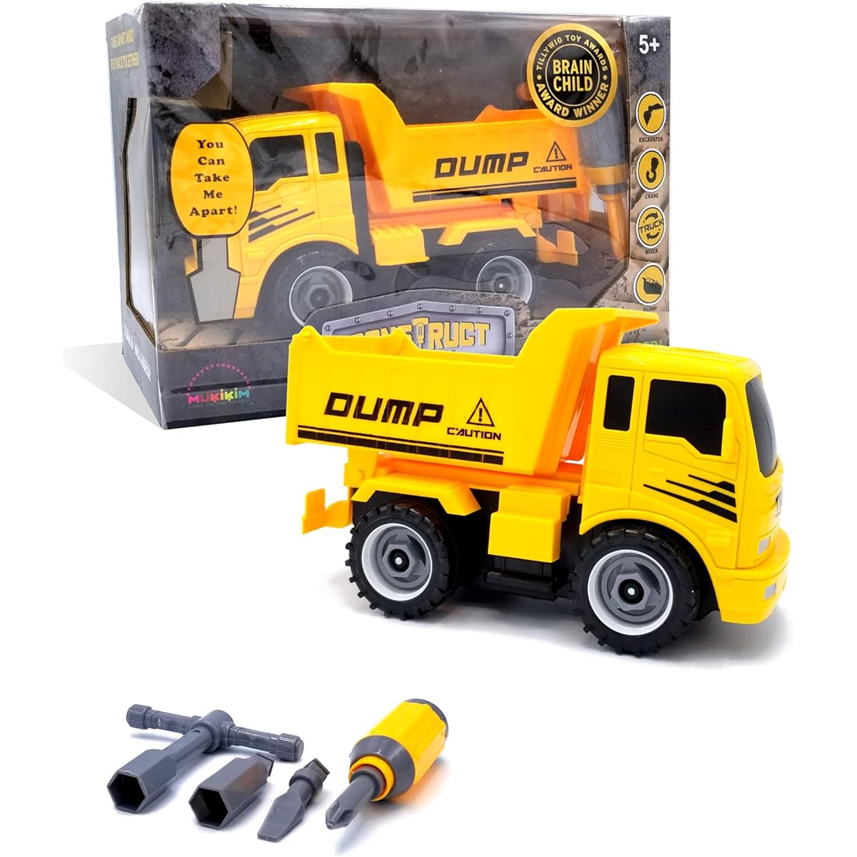 Construct A Truck - Dump. Take it apart & put it back together + Friction powered(like 2-toys-in-1!) Awesome award