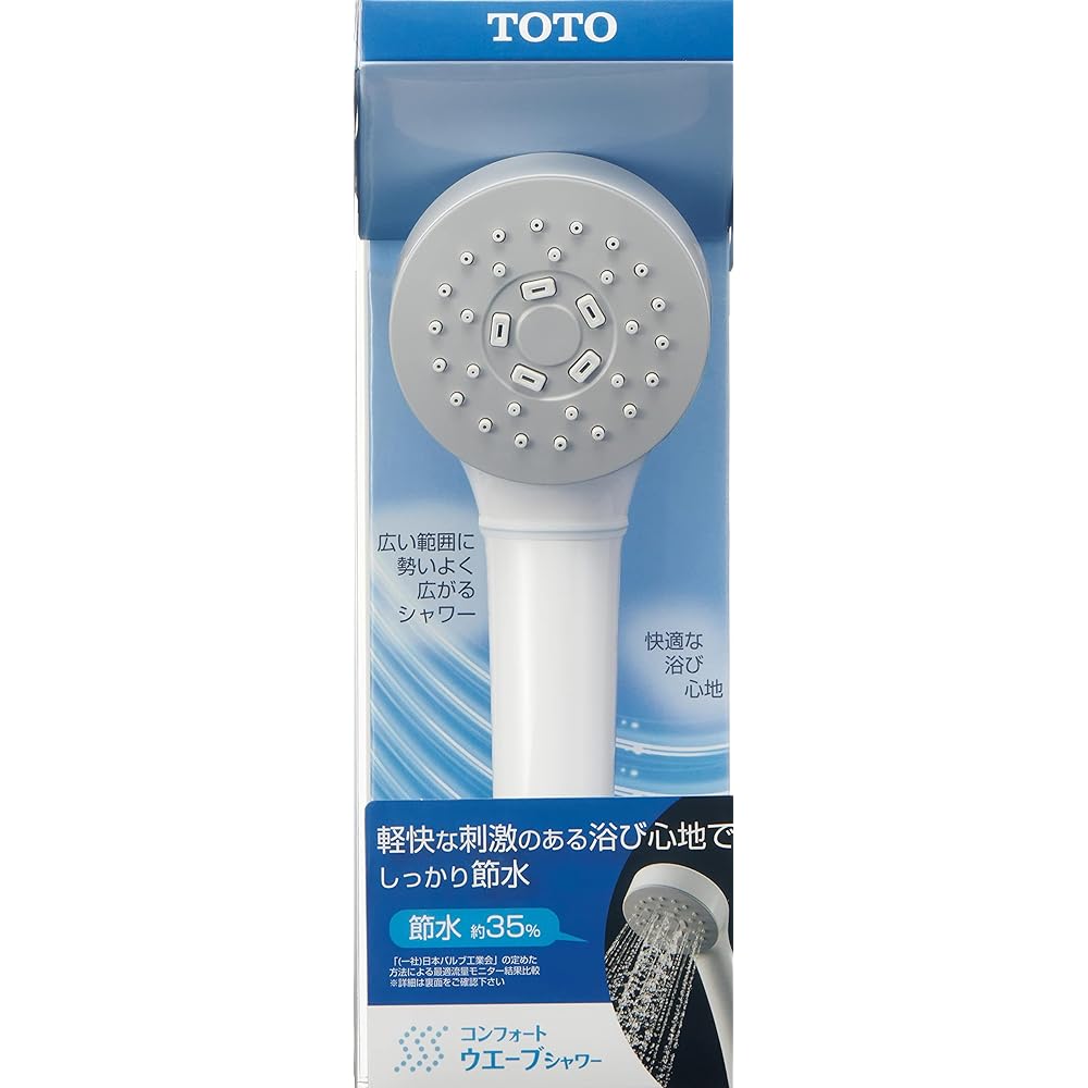 TOTO Shower Head Comfort Wave Water Saving White THYC78
