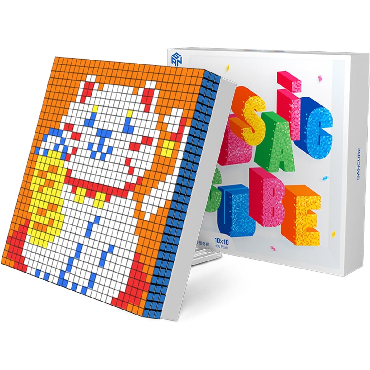 GAN 100pcs 3x3 Mini Cubes, Magic Cube Mosaic Cubes Puzzle Toys for Kids and Adults Birthday (Puzzle Plate Included)