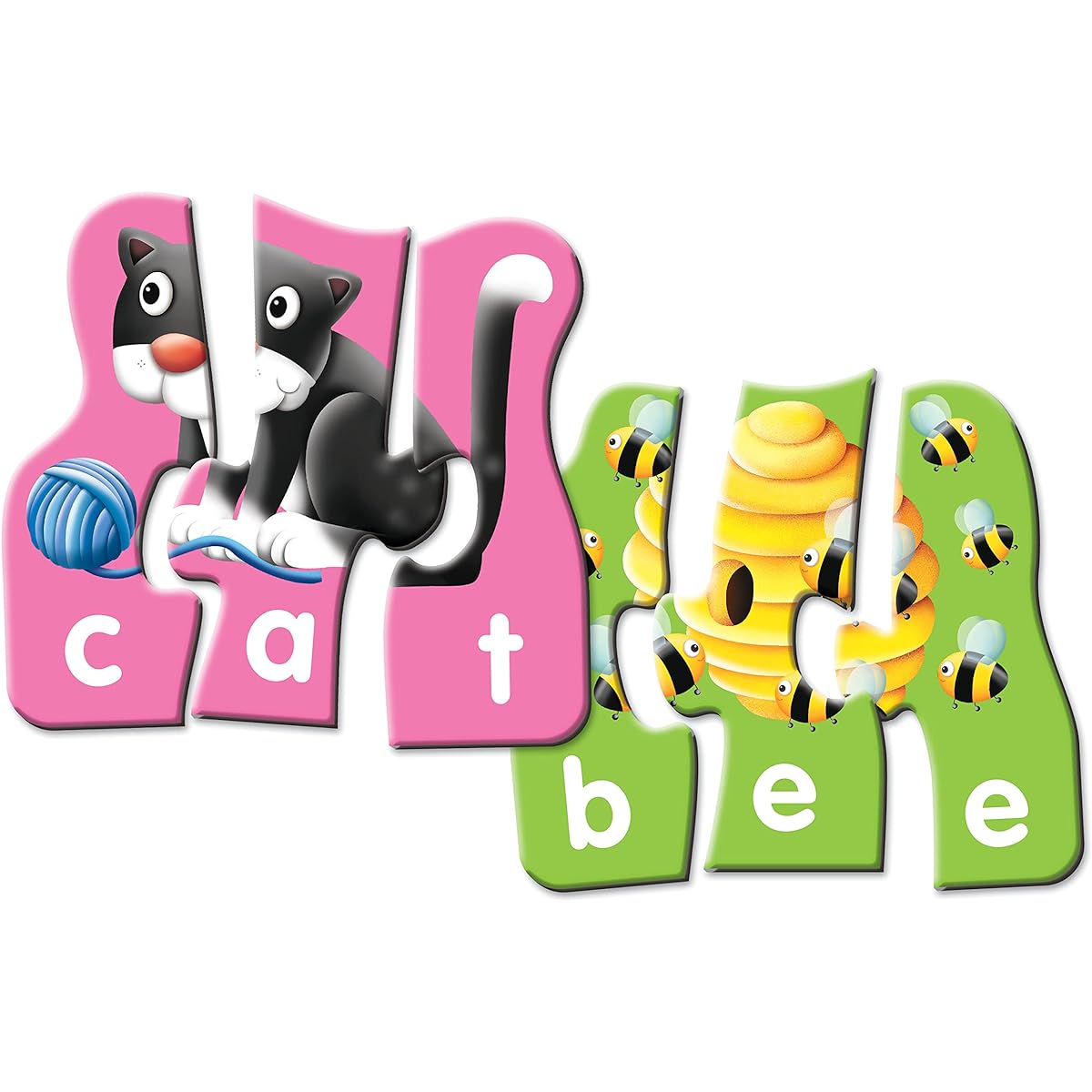 The Learning Journey - Match It! Spelling Junior - 15 Piece Self-Correcting Spelling Puzzle with Matching Pictures to 3 and 4 Letter Words - Word Puzzles for Kids Ages 3-5 - Award-Winning Toy