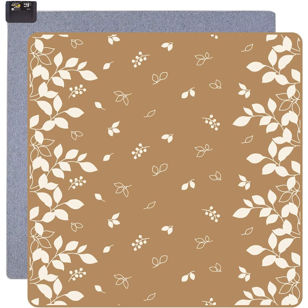 KODEN Hot Carpet, 2 Tatami Mats, 176 x 176 cm, Navy, with Cover, Tree Pattern, Soft to the Touch, Can be Folded Small, Energy Saving, Heating Surface Switching, 8h OFF, Slide Temperature Adjustment VWU2015-NPK
