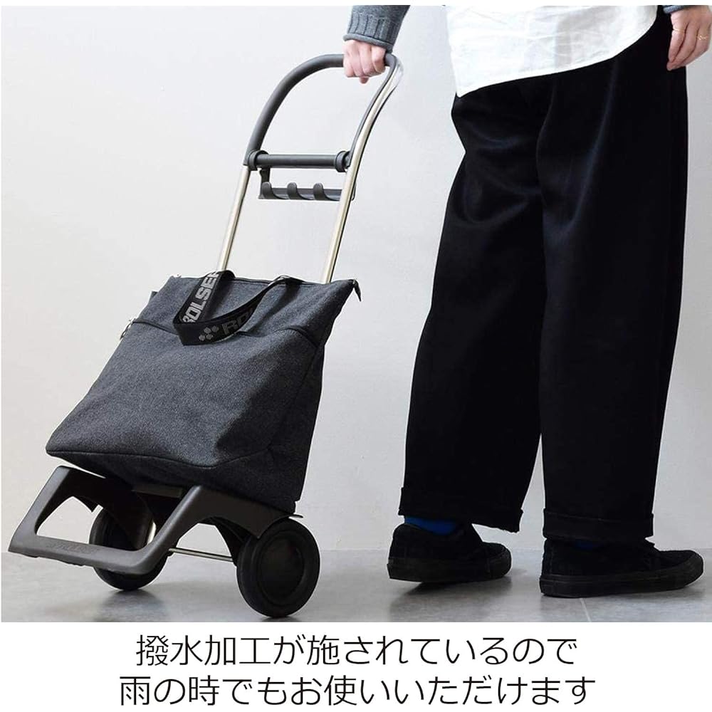 Ideaport 365methods Shopping Cart Lorcer Minigent Water Repellent 2 Wheels Load Capacity Approx. 15kg Capacity 11-31L Dark Gray f