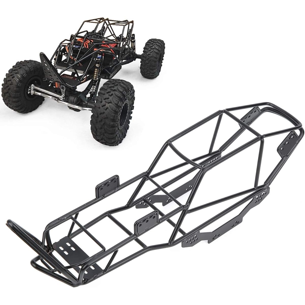 RC Car Roll Cage Metal Roll Cage Full Tube Frame Body Chassis for Axial SCX10 1/10 RC Crawler Truck Parts