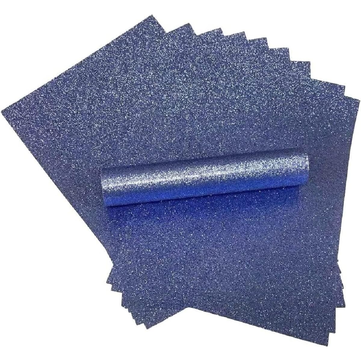 A4 Glitter Paper Glitter Soft Touch Non-shedding Thick 150gsm / 40lb Paper 10 Sheets (Royal Blue)
