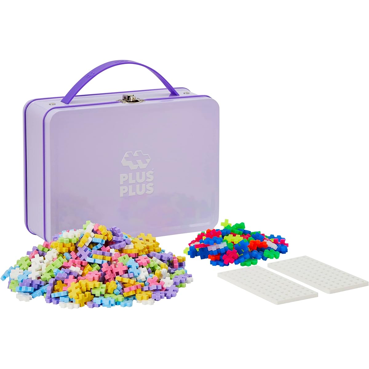 Plus-Plus 600 Creative Building Blocks Pastel Metal Box