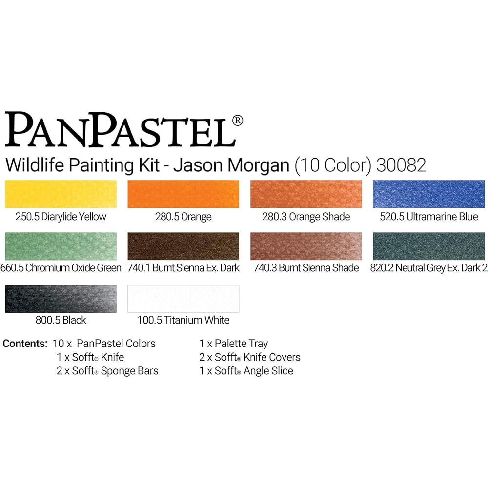 PanPastel 30082 Jason's Wildlife Kit 10 Color Set 318442