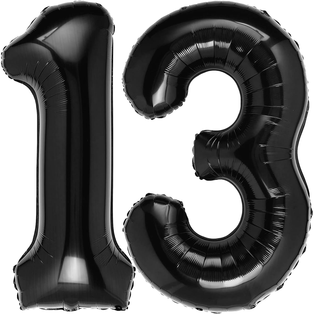 Birthday Number Balloons Black 40 Inch Mylar Foil Number 13 Balloons Birthday Party Decorations Digital 13