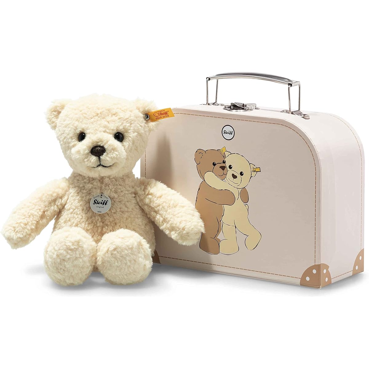 Steiff Teddy Bear Mila Teddy Bear in Suitcase 21cm Steiff Teddy Bear Mila Suitcase Plush Toy