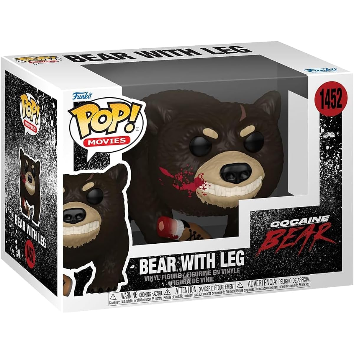POP Horror Movies: Cocaine Bear - Bear with Bloody Legs Funko Vinyl Figure (Includes Compatible Box Protector Case) Multicolor 3.75"