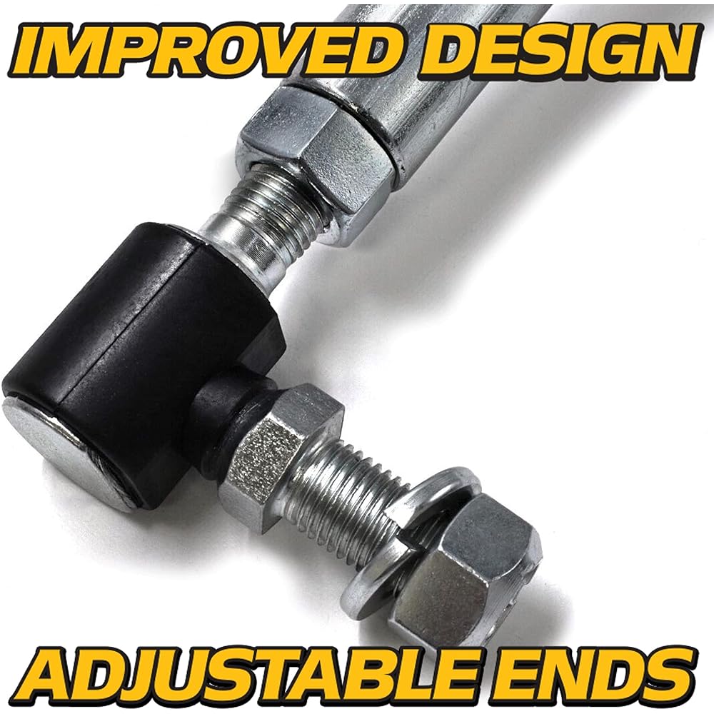 HD Switch - Adjustable Improved LH/RH Steering Drag Link Set Fits 597047801 & 597047901 for Husqvarna, Craftsman, Poulan Pro, AYP, Electrolux, EHP - Includes Sector Gear Dust Cap.