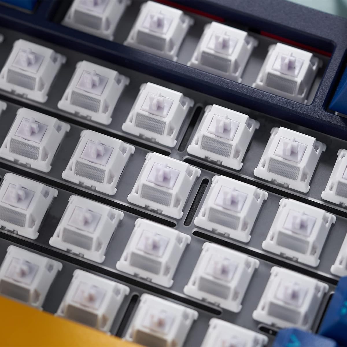 WS Morandi 35pcs Linear Mechanical Keyboard Switch, 5 Pin PCB Mount Factory Lubricated Switch 60g Spring Key Switch with POM Housing UPE Stem MX Keycaps for RGB Gaming Keyboard