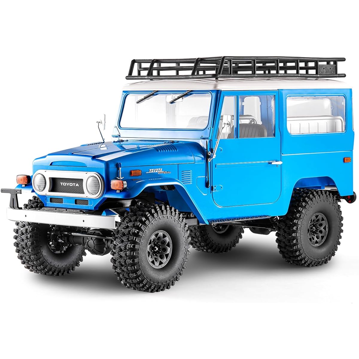 BEEZRC FMS 1/10 RC Toyota Officially Licensed FJ40 RS RC Crawler 4WD 2.4G Model Car Hobby RC Crawler RC Car Off-Road RC Truck Remote Control Car with Transmitter FMS11035RSBU
