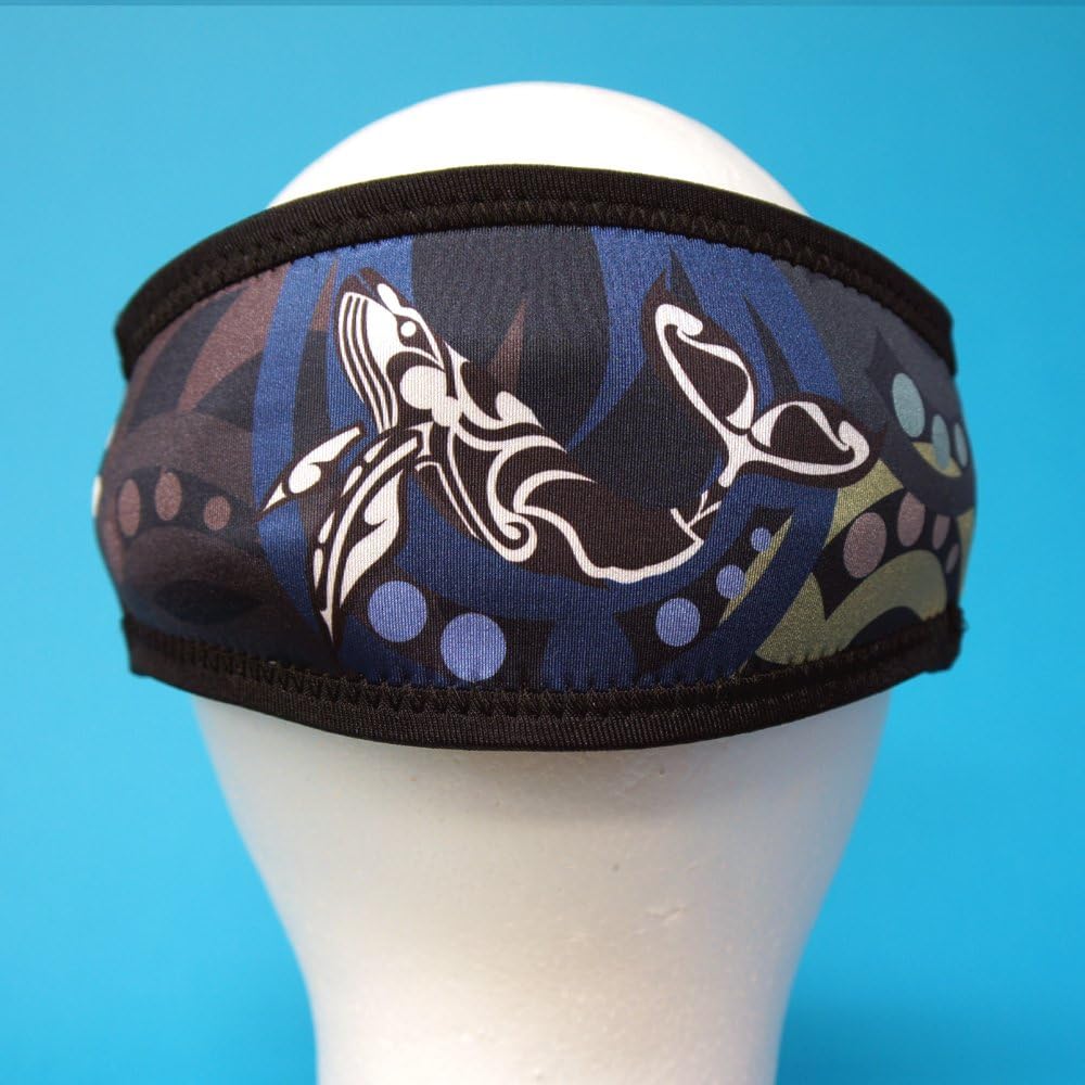 SeaCanary Snorkeling Diving Mask Strap Cover Macau Whale Black