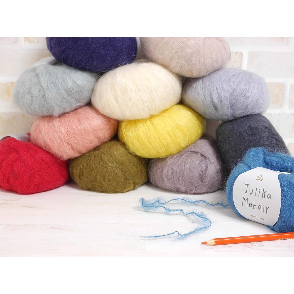 Puppy Eureka Mohair Yarn Thick Col.302 Pink 40g Approx. 102m 10 Ball Set 203