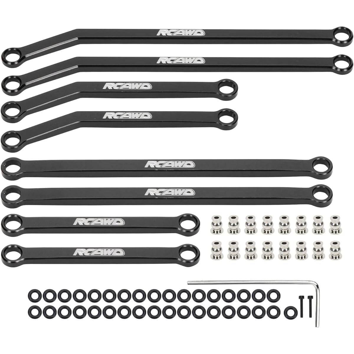 RCAWD SCX24 High Clearance Link Linkage Kit Axial SCX24 Link Jeep/JT Gladiator Upgrade Parts Black