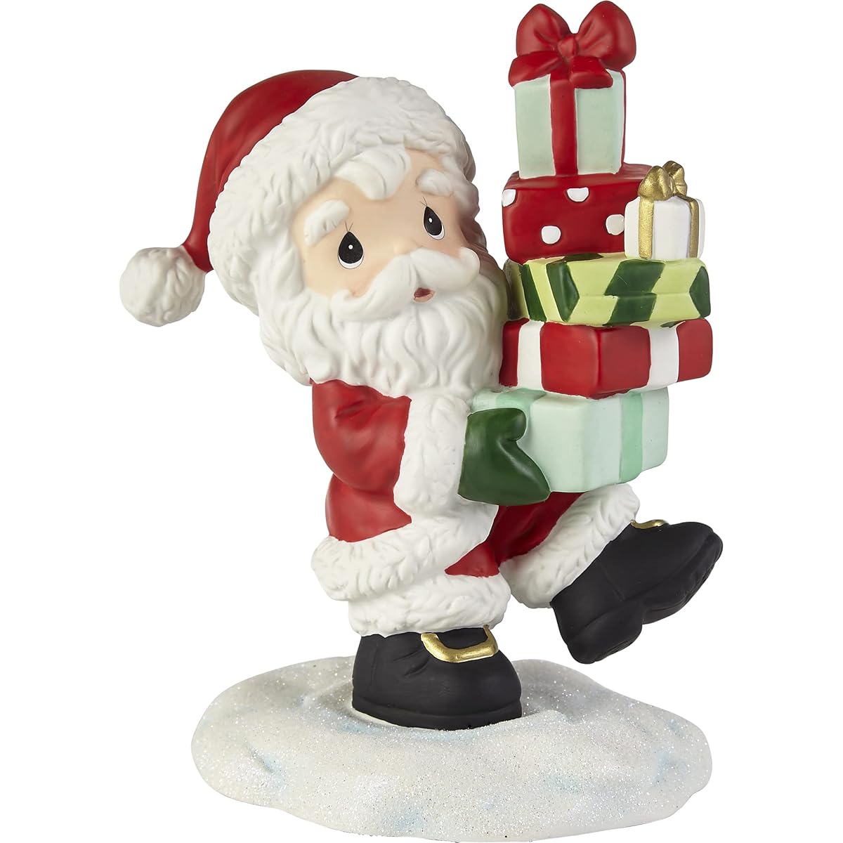 Precious Moments 221011 Annual Santa Bisque Porcelain Figure with Christmas Cheer