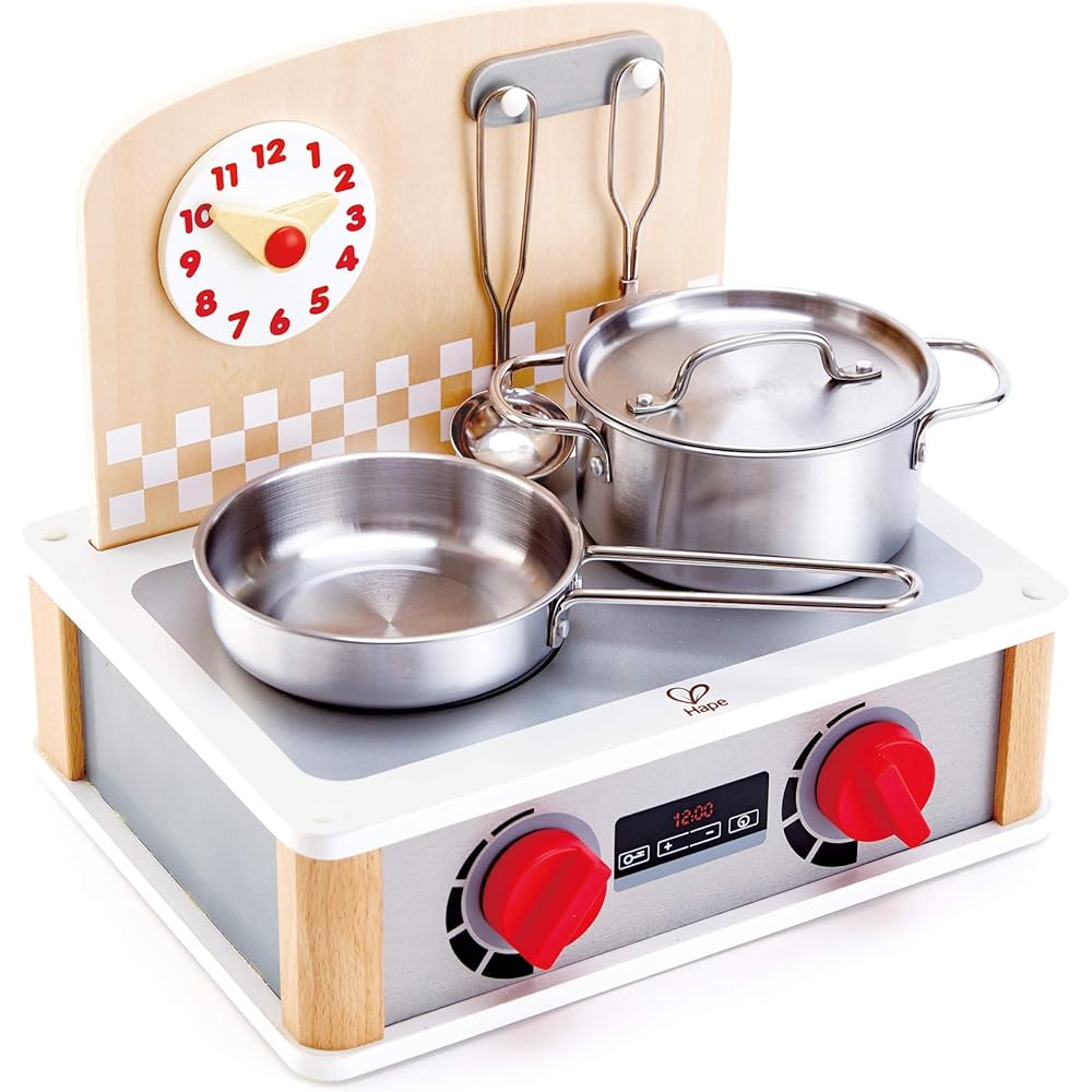 Hape Party with longed-for grill & stove E3151 & tea set E3124 [Set purchase]