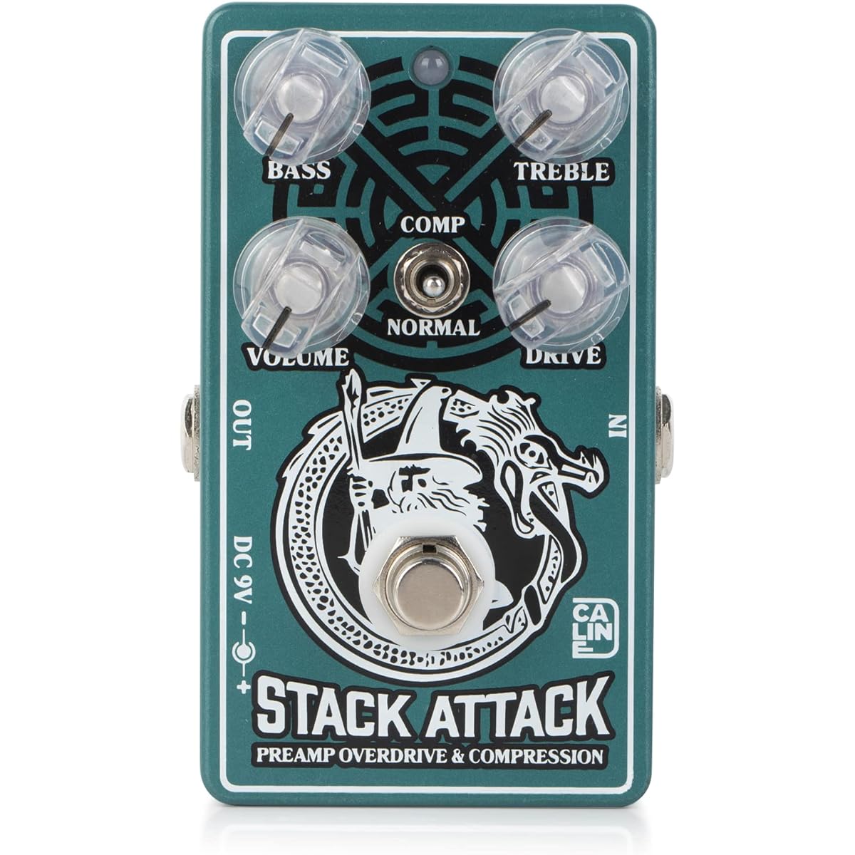 Caline CP-509 Stack Attack Preamp Overdrive & Compressor Pedal True Bypass Aluminum Alloy Casing
