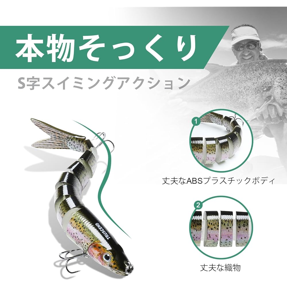TRUSCEND Denmori Slow sinking swimbait, you can catch a lot of fish even if it's your first time