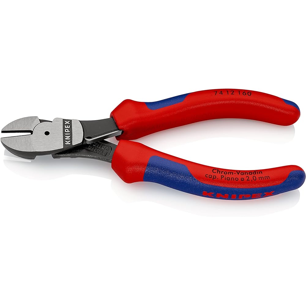 KNIPEX 7412-160 Strong diagonal nippers with spring (SB)