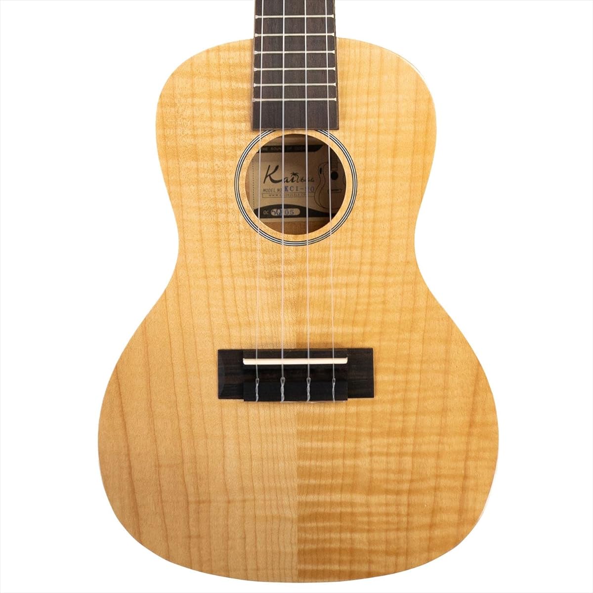 Inspected in Japan [Kai UKULELE] KCI-90 Concert Size Ukulele (Flame Maple Plywood with Case) Natural