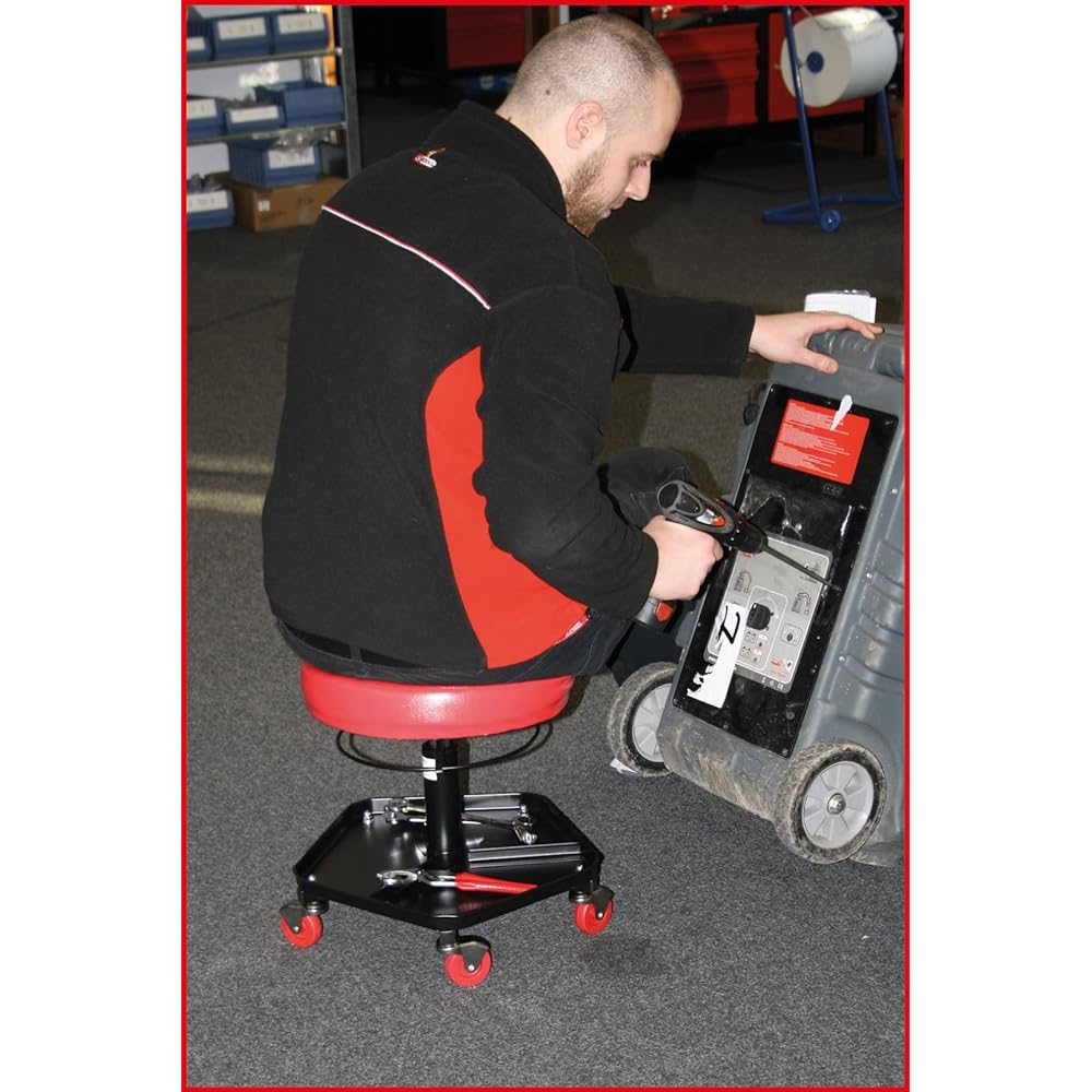 KS TOOLS Workshop Swivel Stool Adjustable Height 500.8030