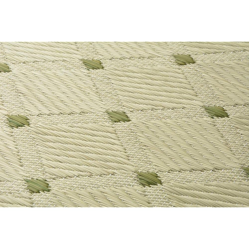 Hagiwara Igusa Green Edo Room 6 tatami (approx. 261X352cm) Igusa Domestic Pattern Overlay Flower Mat Carpet "Diamond" 81606460