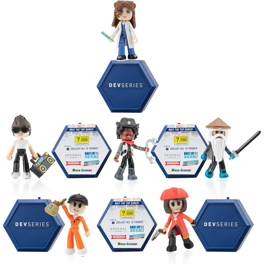 DevSeries Mystery Figures 6 Pack – 2.75 inch Action Figures Blind Mix & Match, Unique Accessories, and Exclusive Virtual Item Codes