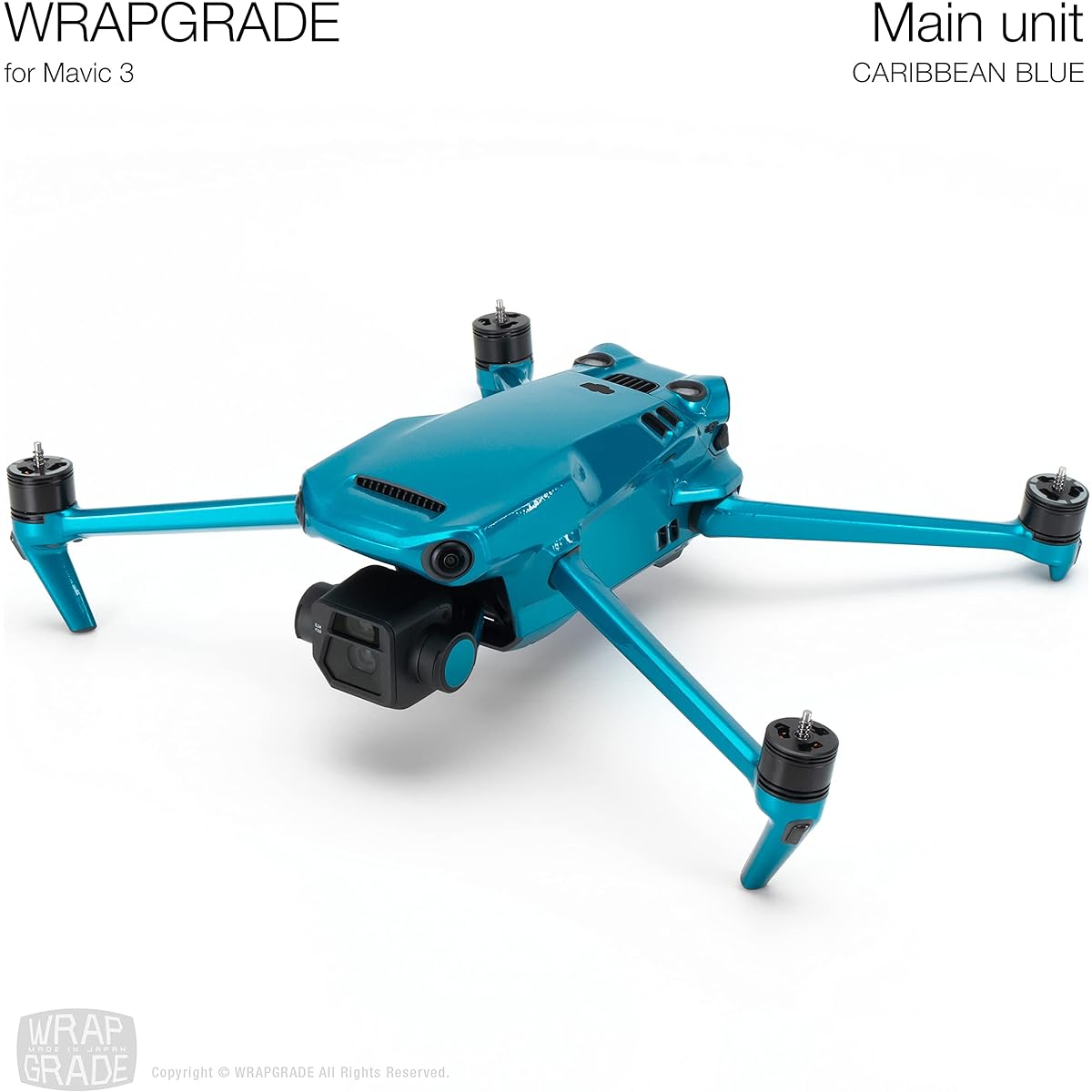 WRAPGRADE Skin Sticker for DJI Mavic 3 Pro (Caribbean Blue)