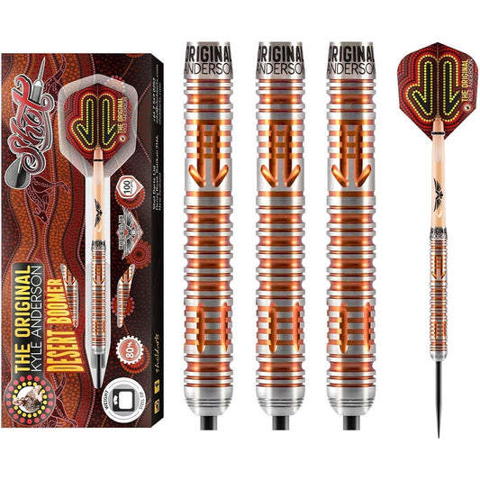 Shot!Darts Kyle Anderson Desert Boomer Steel Tip Darts Set 80% Tungsten Barrels… (23)