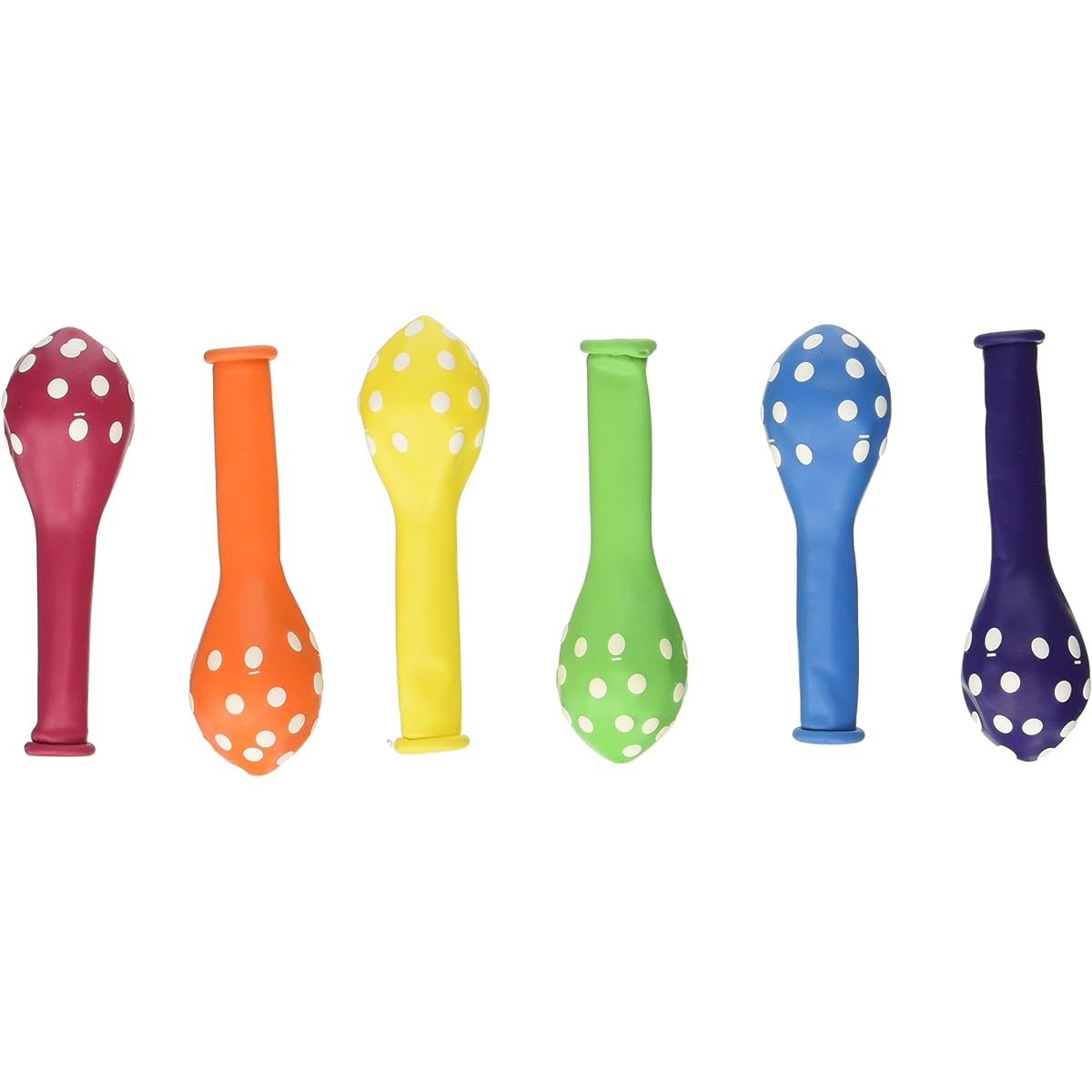 Qualatex 5" Round Polka Dot Balloons, Tropical Assortment - Pack of 100